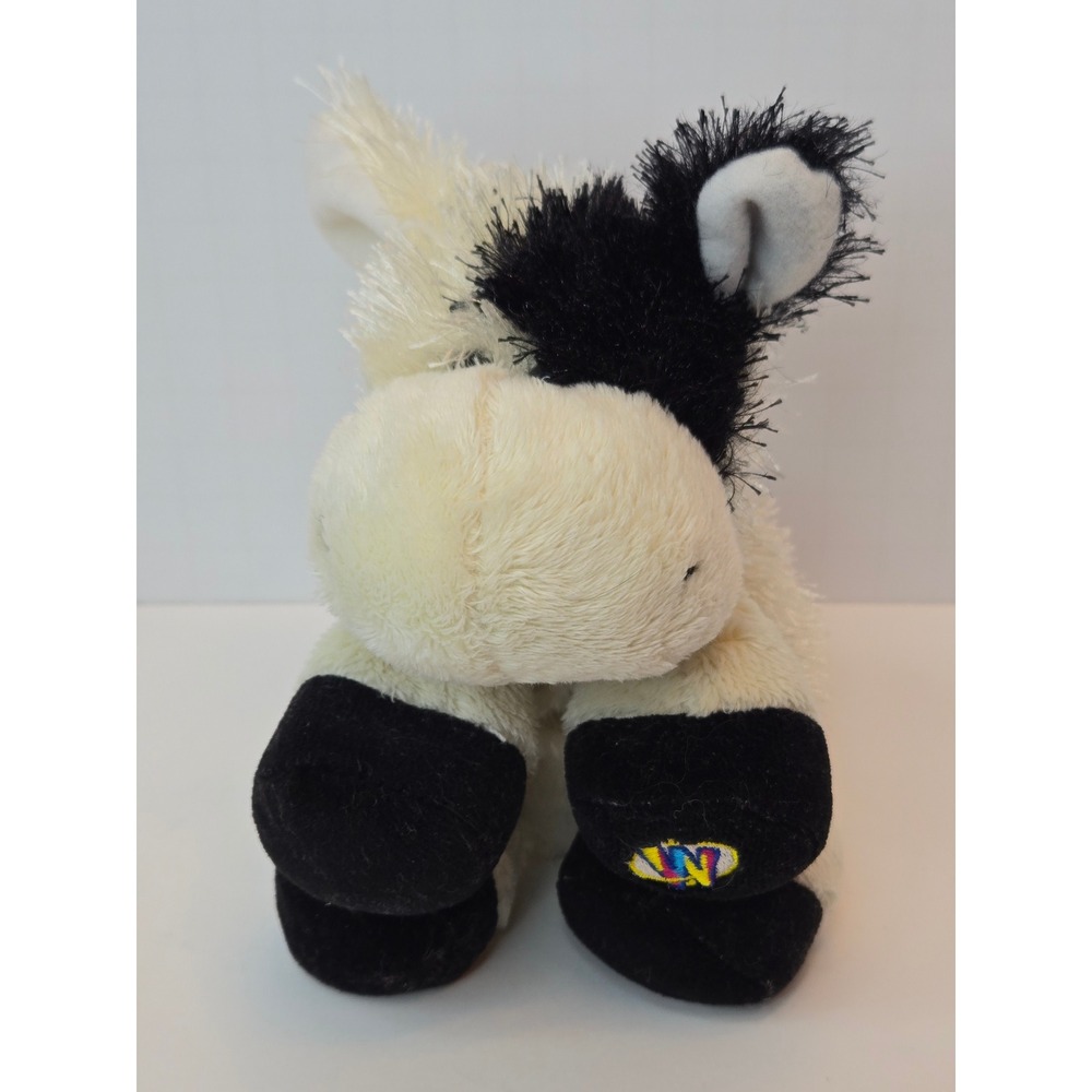 Webkinz Lil Kinz Cow Plush Ganz Black White Spotted Stuffed Animal 6" NO CODE